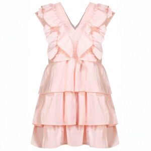 New Simply Southern Pink Taffeta Puff Dress
